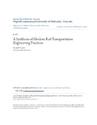A Synthesis of Modern Rail Transportation Engineering Practices Donald D