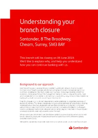 Cheam Branch Closure