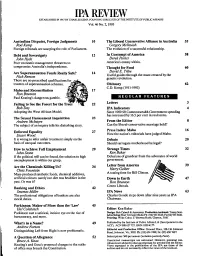 IPA REVIEW ESTABLISHED in 1947 by CHARLES KEMP, FOUNDING DIRBUFOR of the INSTITUTE of PUBLIC AFFAIRS Vol