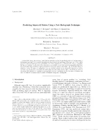Predicting Supercell Motion Using a New Hodograph Technique