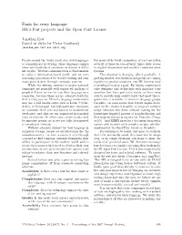SIL's Font Projects and the Open Font License