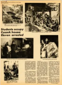 Students Occupy Cusack House; Eleven Arrested
