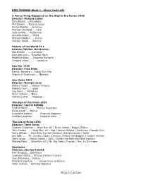 Week 1 Cast Lists