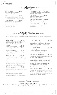 Appetizers Antojitos Mexicanos