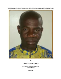 DR Congo and Other People with Good Understanding of the Proverbs and Wise Sayings