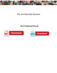 Php and Mysql by Example