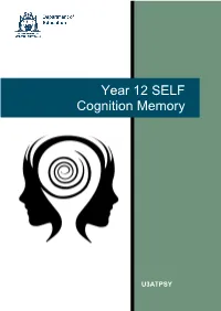 Year 12 SELF Cognition Memory