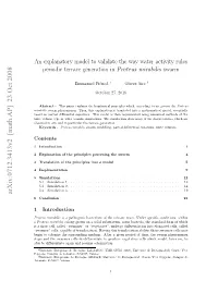 An Explanatory Model to Validate the Way Water Activity Rules Periodic