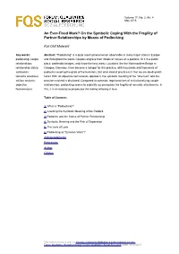 On the Symbolic Coping with the Fragility of Partner Relationships by Means of Padlocking