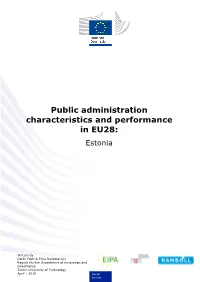 Public Administration Characteristics and Performance in EU28: Estonia