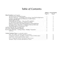Table of Contents