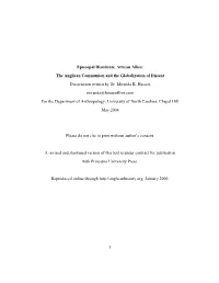 The Anglican Communion and the Globalization of Dissent Dissertation Written by Dr