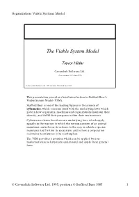 The Viable System Model