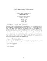 Why Is Memory Safety Still a Concern?
