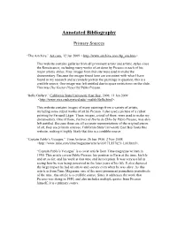Annotated Bibliography