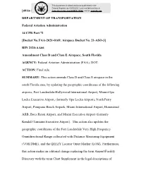 Docket No.FAA-2021-0169; Airspace Docket No
