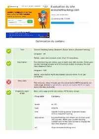 Evaluation Du Site Ecouriertracking.Com