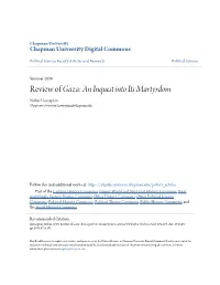 Review of &lt;Em&gt;Gaza: an Inquest Into Its Martyrdom&lt;/Em&gt;