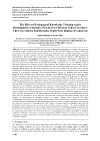 The Effect of Pedagogical Knowledge Training on the Development Of