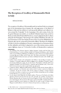 The Reception of Geoffrey of Monmouth's Work in Italy