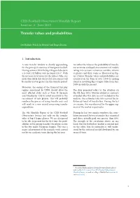 Transfer Values and Probabilities