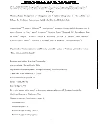 1 Title Page Pharmacological Comparison of Mitragynine and 7