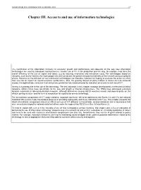 Chapter III. Access to and Use of Information Technologies