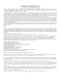 COMPARATIVE LITERATURE (Div