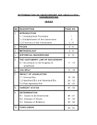 Determinaion on Amarharhabe and Amagcaleka Paramountcies
