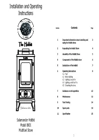 Installation and Operating Instructions