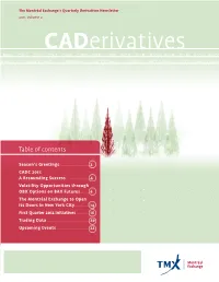 Table of Contents