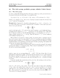 24 the Idele Group, Profinite Groups, Infinite Galois Theory
