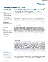 Intermittent Reduction in Ocean Heat Transport Into the Getz Ice Shelf