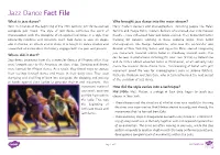 Jazz Dance Fact File