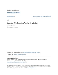 Juice: an SVG Rendering Peer for Java Swing