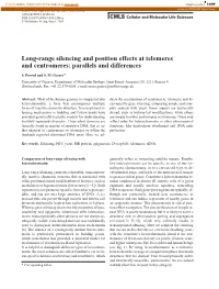 Long-Range Silencing and Position Effects at Telomeres and Centromeres: Parallels and Differences
