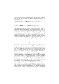 Self-Defence and Collective Security