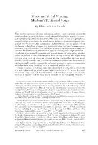 Music and Verbal Meaning: Machaut's Polytextual