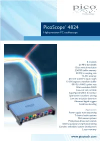 Picoscope 4824 Data Sheet