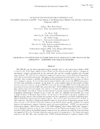 Sustainable Operation of the ISS - Joint Session of the Human Space Endeavours and Space Operations Symposia (4-B6.5)