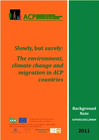 The Environment, Climate Change and Migration in ACP Countries