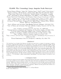 CLASS: the Cosmology Large Angular Scale Surveyor
