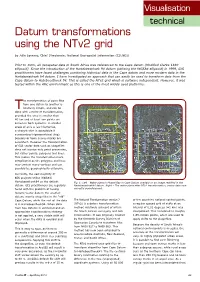 Datum Transformations Using the Ntv2 Grid by Julie Lovesay, Chief Directorate: National Geo-Spatial Information (CD:NGI)