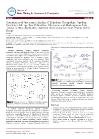 Genomics and Proteomics Studies of Zolpidem