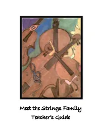 Meet the Strings Family Teacher's Guide