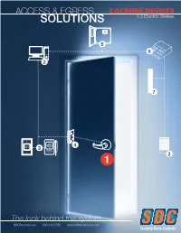 SDC Catalog Section: 1.3 Locking Devices