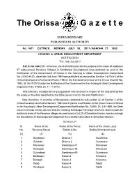 The Orissa G a Z E T T E