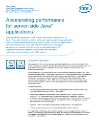 Accelerating Performance for Server-Side Java* Applications 2