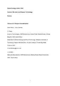 Biotechnology Letters 2009 Section: Microbial and Enzyme Technology