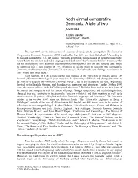 Elan Dresher Col 10 Noch Einmal Comparative Germanic